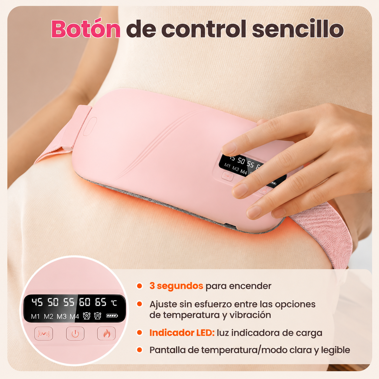 Cinturón térmico menstrual